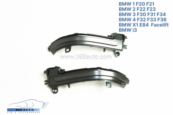 BMW F20/F21 /  F22/F23 /  F30/F31/F34 /  F32/F33/F36 /  X1 E84 FL /  i3 Dinamikus LED tükör index